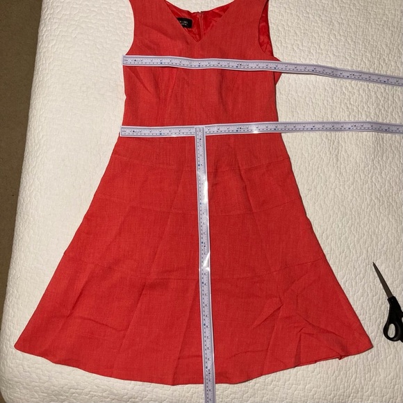 Evan Picone Coral Sleeveless V-Neck A-Line Dress - Picture 3 of 14